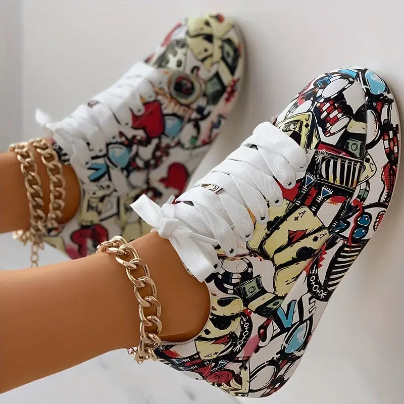 Veronika | Zapatillas Diseño de Graffiti Amortiguación