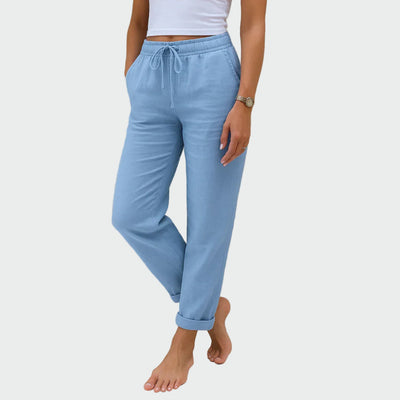 ELORA | PANTALONES DE LINO TRANSPIRABLE DE PRIMERA CALIDAD