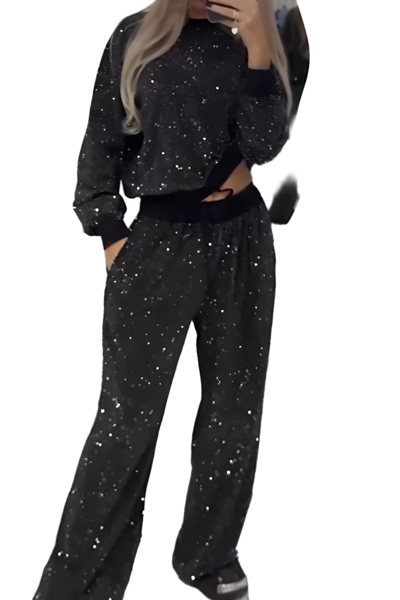 Lysa™ | Elegante conjunto de relajación con lentejuelas