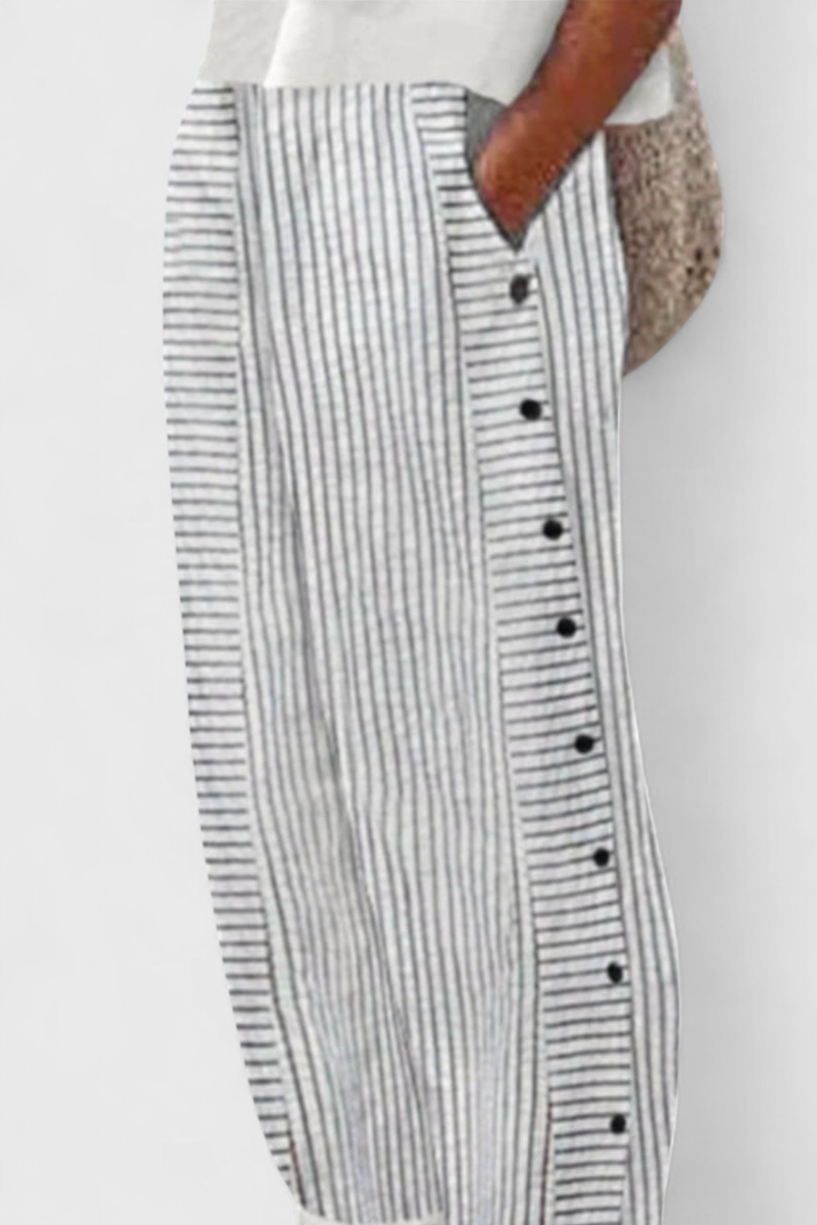 Isoldean | Pantalones Cortos de Verano a Rayas