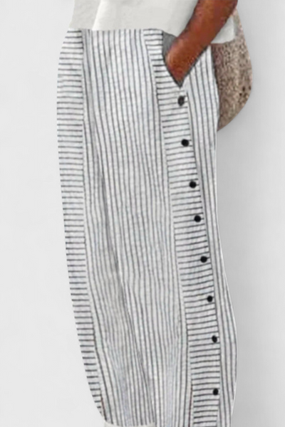 Isoldean | Pantalones Cortos de Verano a Rayas