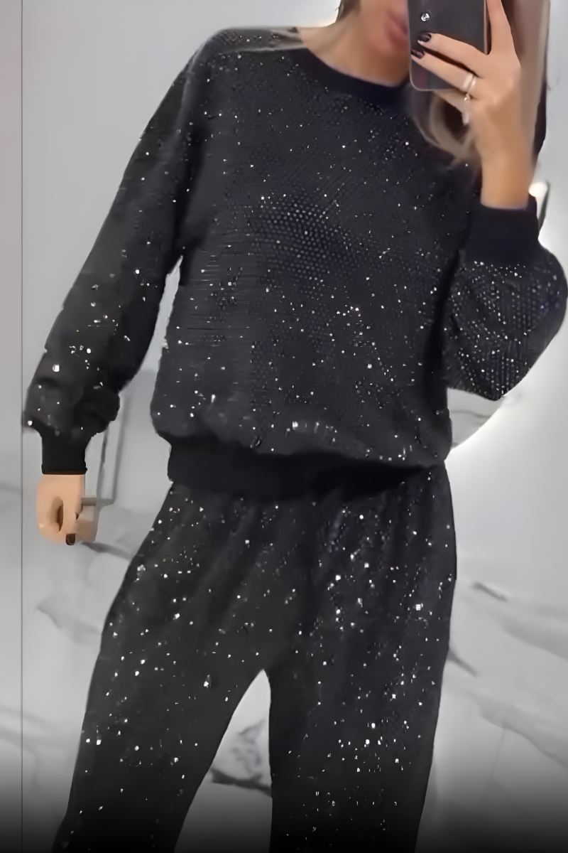 Lysa™ | Elegante conjunto de relajación con lentejuelas