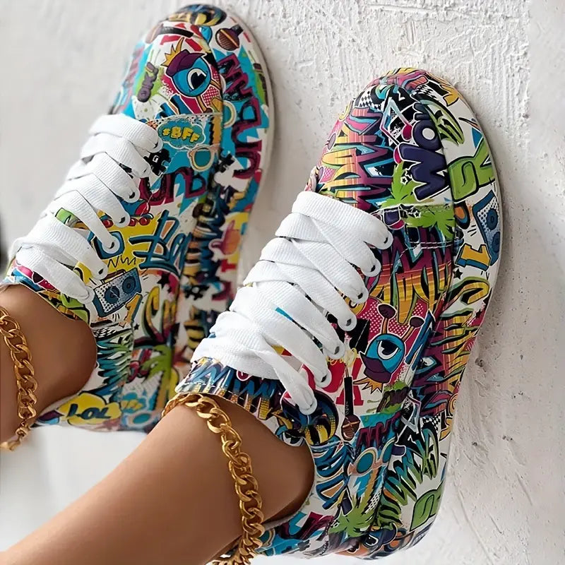 Veronika | Zapatillas Diseño de Graffiti Amortiguación