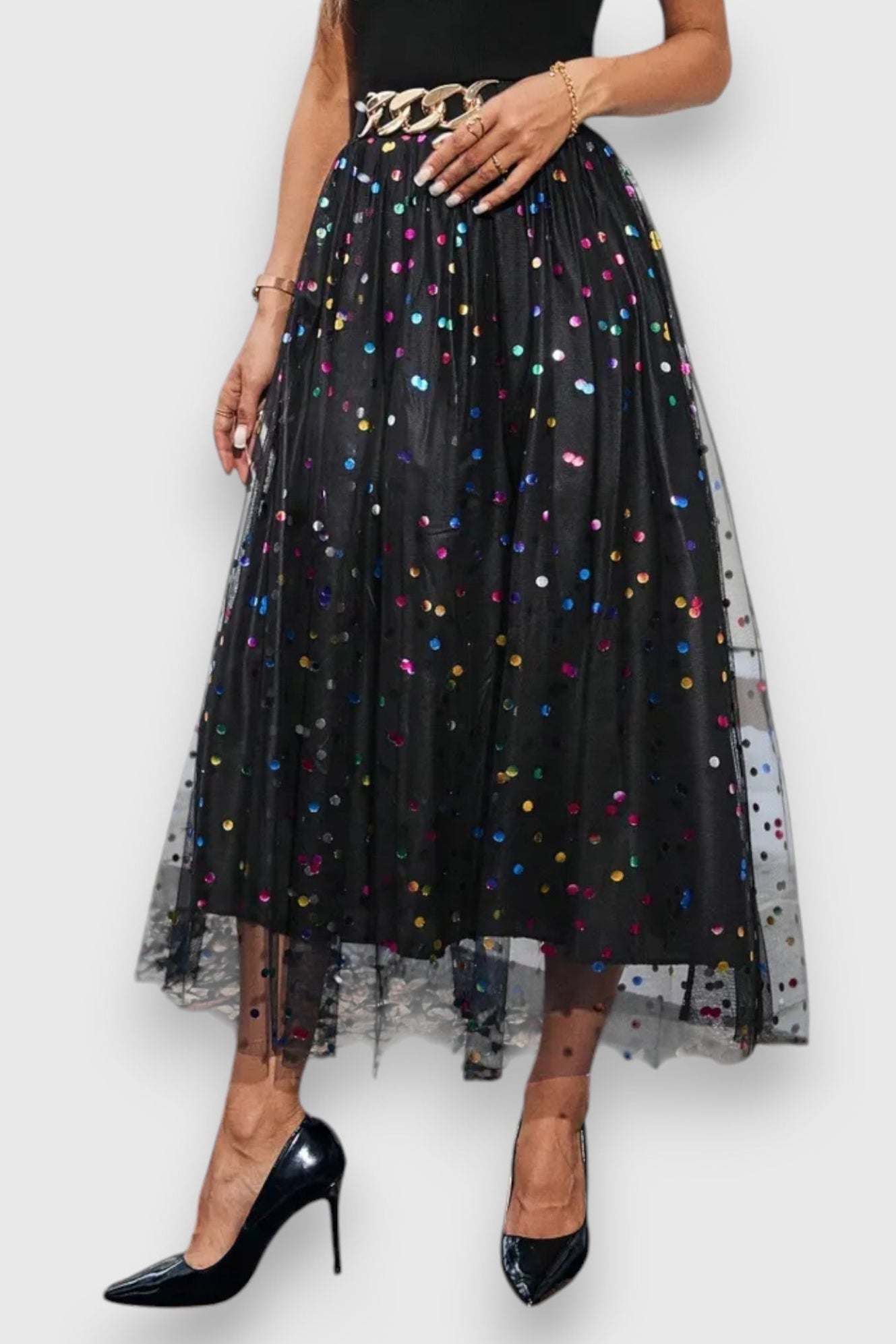 Claire | Falda de Lunares Colorida