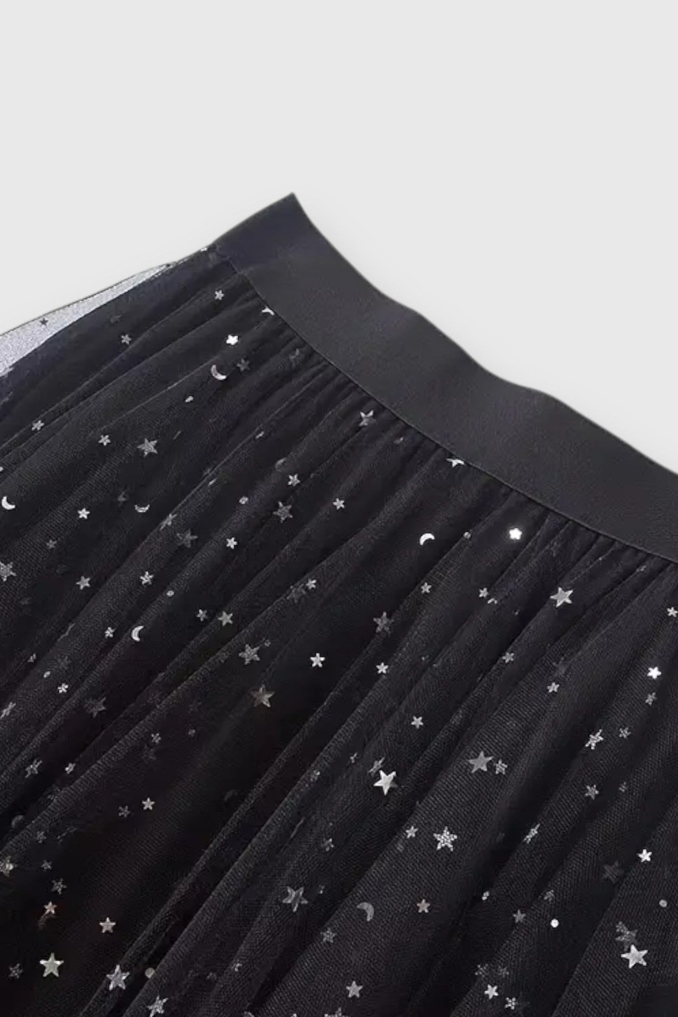 Colette | Falda de Lentejuelas con Dobladillo Fruncido y Cintura Alta