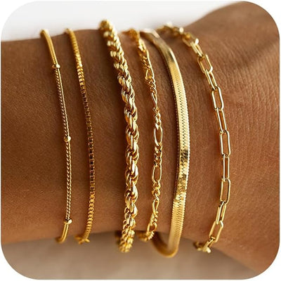 Conjunto de pulseras Isabella | Oro