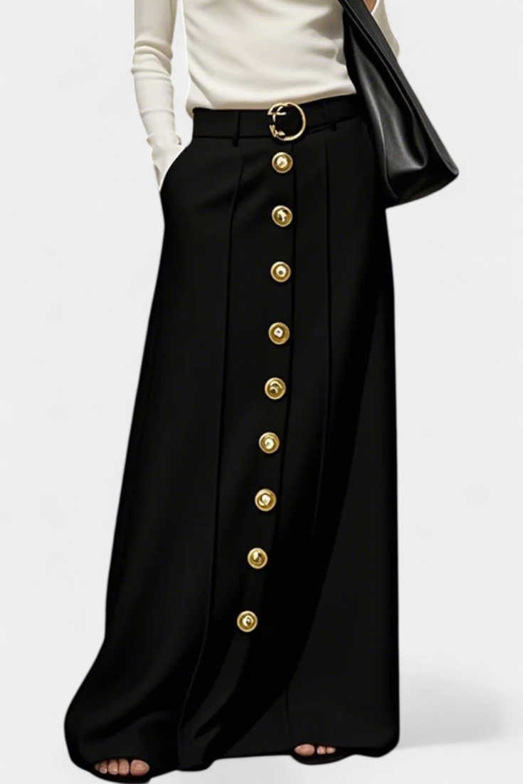 Ada | Falda de Botones Suelta con Bolsillos y Estilo Urbano