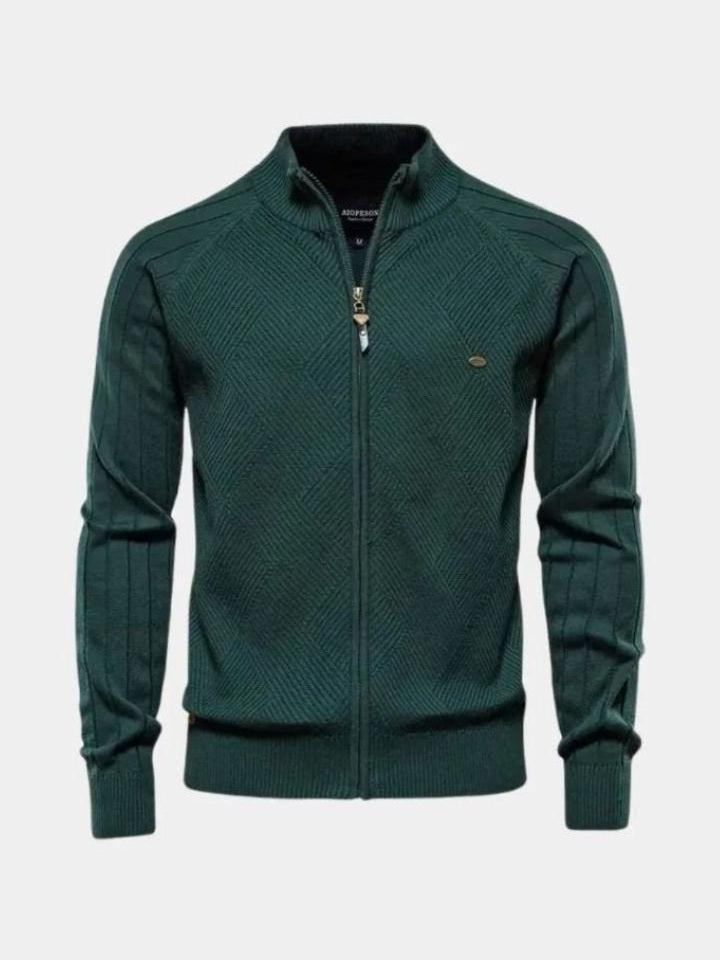 Jacquard™ | Cárdigan de punto con cremallera