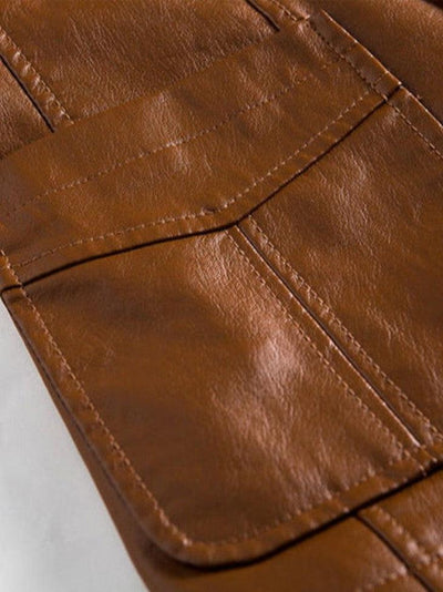Jonas™ | Chaqueta de cuero color caramelo