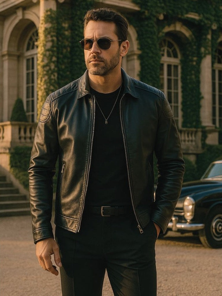 Luca™ | Chaqueta de Cuero con Cremalleras