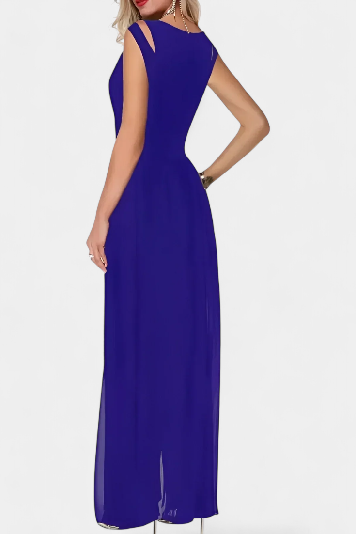 Nadia | Mono Elegante sin Mangas con Transparencia Frontal