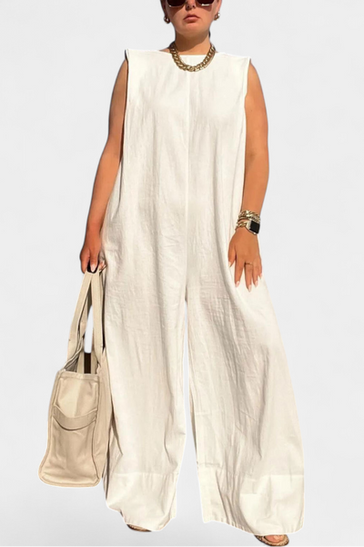 Airla | Mono Oversize sin Mangas de Pierna Ancha