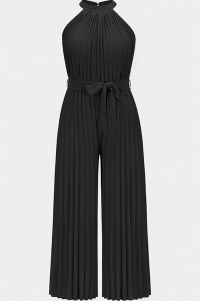 Patrizia | Mono Palazzo Plisado con Cuello Halter