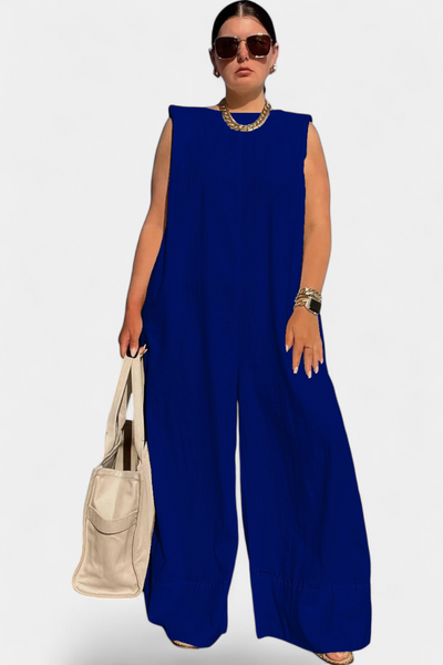 Airla | Mono Oversize sin Mangas de Pierna Ancha