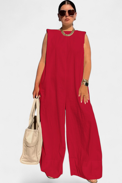 Airla | Mono Oversize sin Mangas de Pierna Ancha