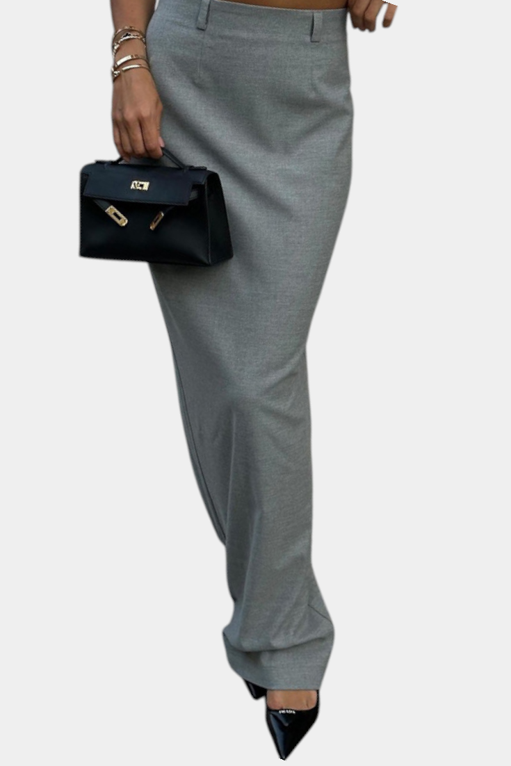 Sherrie | Falda de Tiro Alto con Abertura Trasera