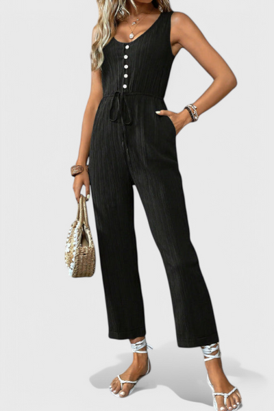 Marisela | Mono Texturizado con Escote en V