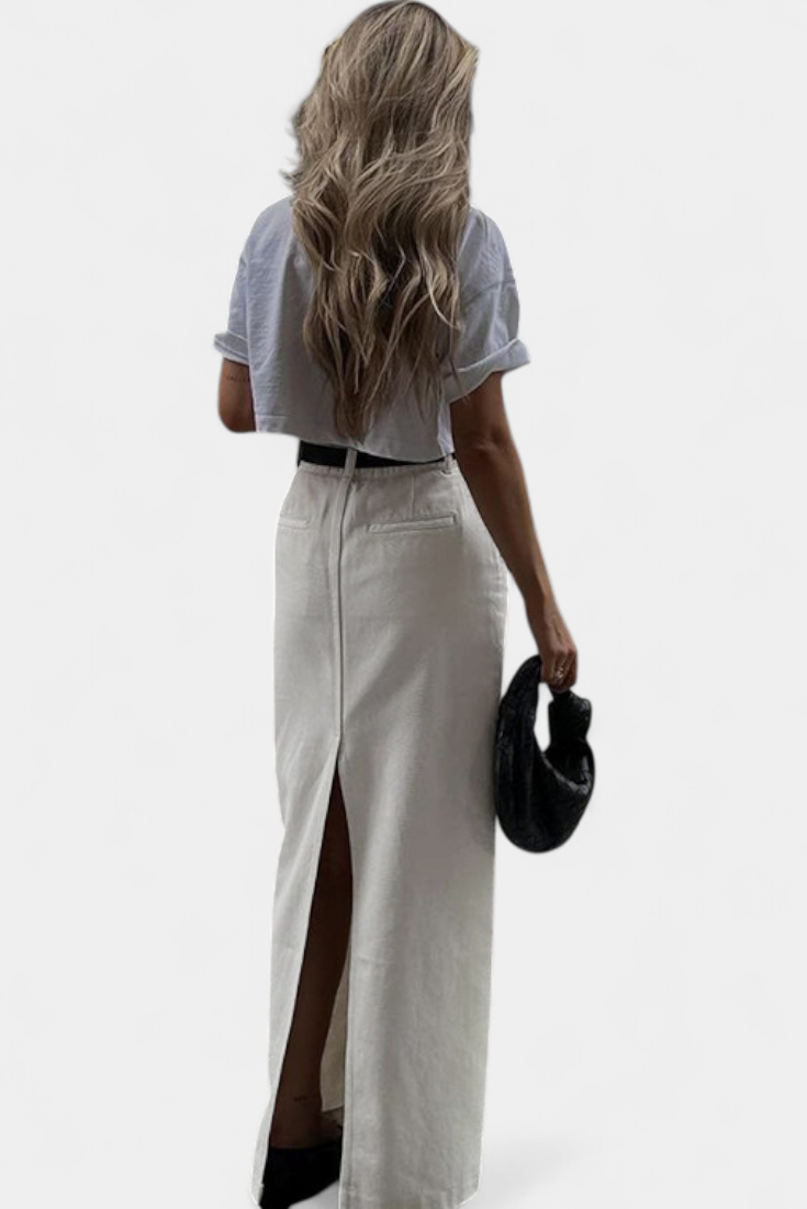 Yenifer | Falda Maxi con Abertura Parisina