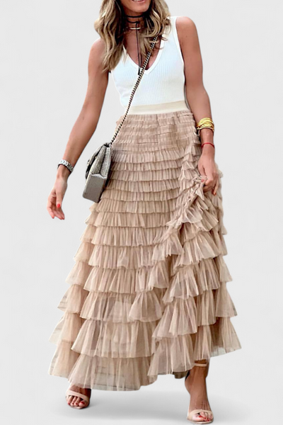 Capucine | Falda Larga de Tul Vintage