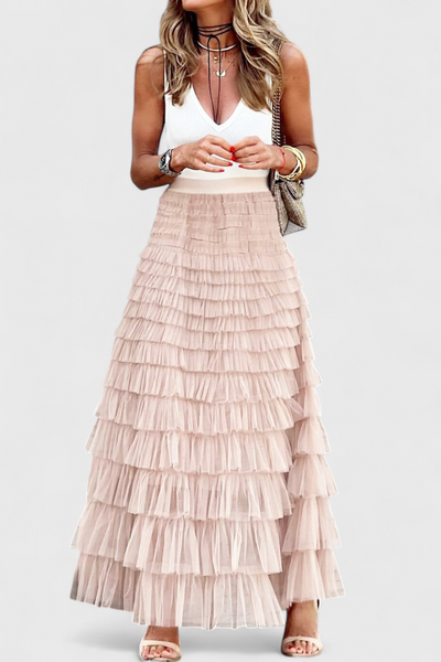 Capucine | Falda Larga de Tul Vintage