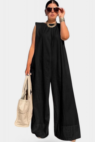 Airla | Mono Oversize sin Mangas de Pierna Ancha