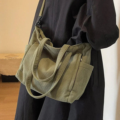 BOLSO TOTE ACANALADO ALMA CON DETALLE DE CUERDA