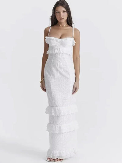 SELENE | VESTIDO LARGO SUEÑO BORDADO LACE