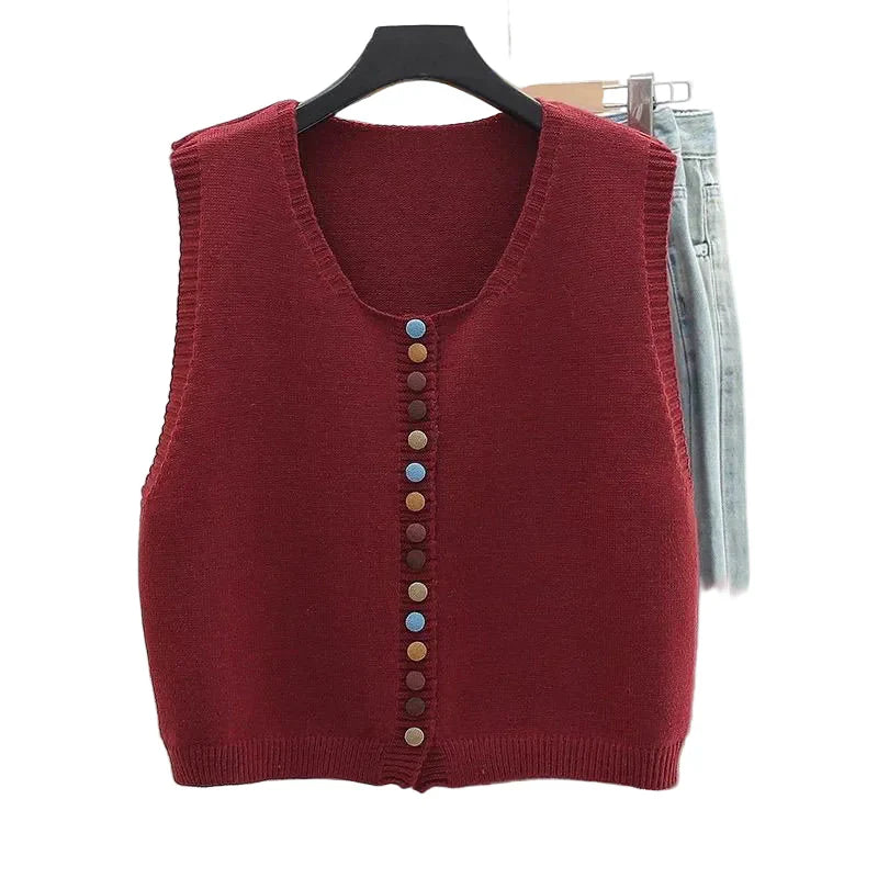 EL MARIBEL | CHALECO DE PUNTO CON BOTONES DE COLOR
