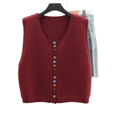 EL MARIBEL | CHALECO DE PUNTO CON BOTONES DE COLOR