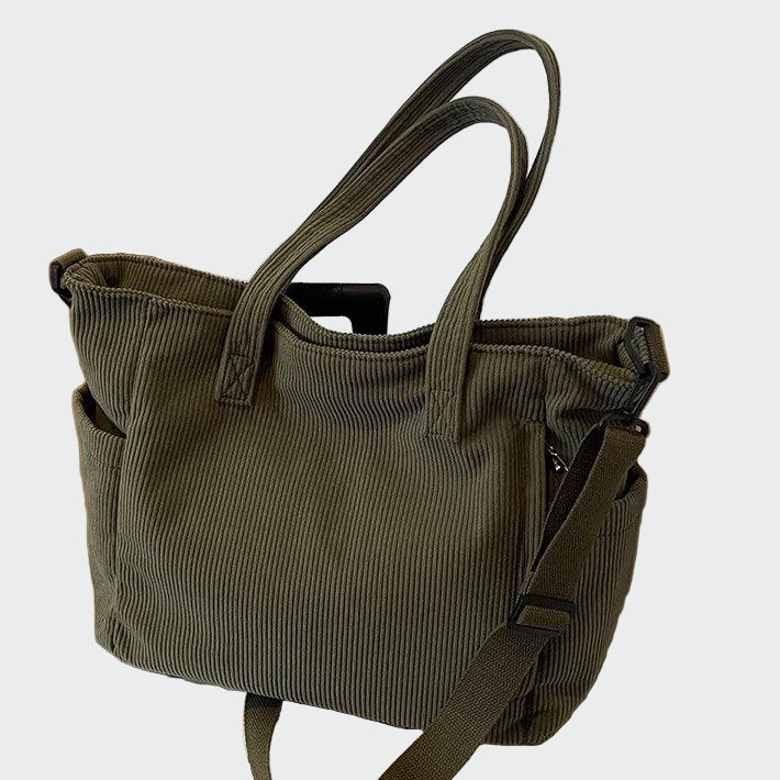 BOLSO TOTE ACANALADO ALMA CON DETALLE DE CUERDA