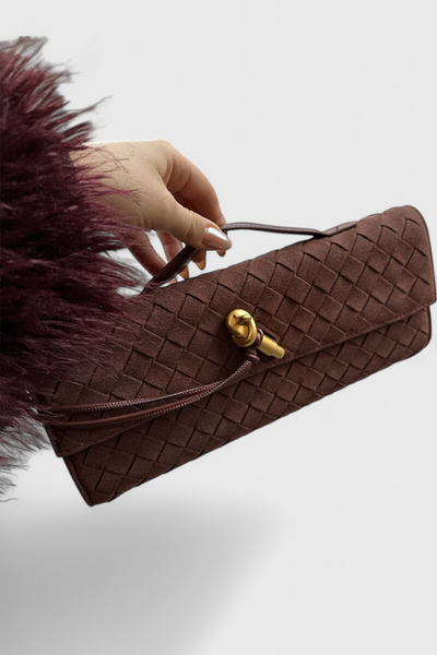 Melanie | Bolso de Hombro Clásico de Ante