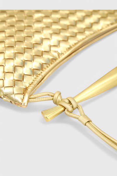 Gerda | Bolso Woven con Asa Dorada