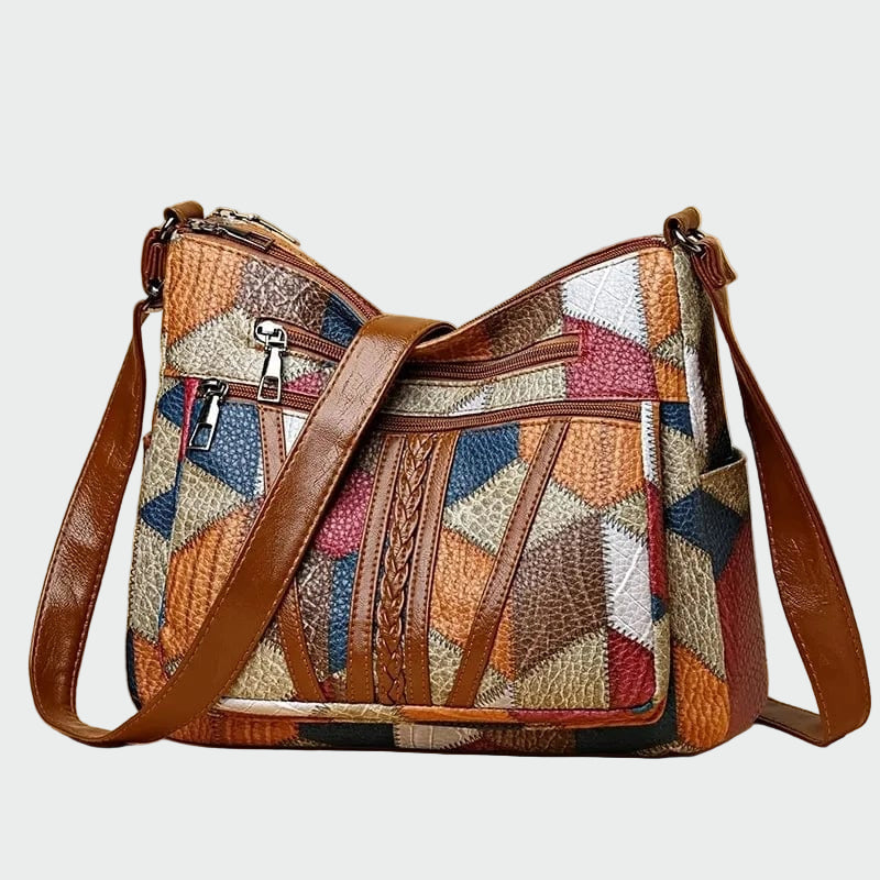 Solara | Bolso de mano de cuero mosaico