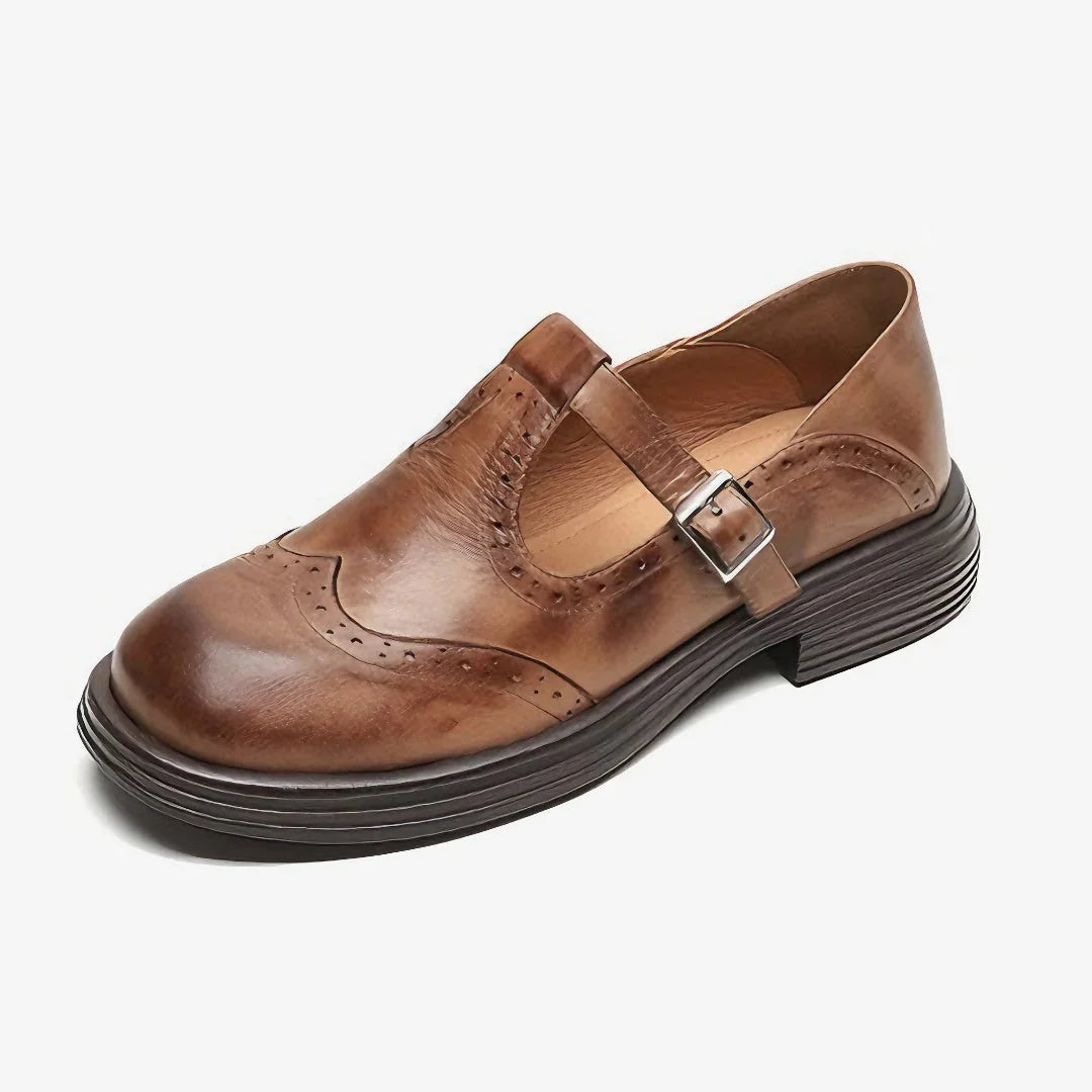 VELDA | ELEGANTES MARY JANES DE CUERO