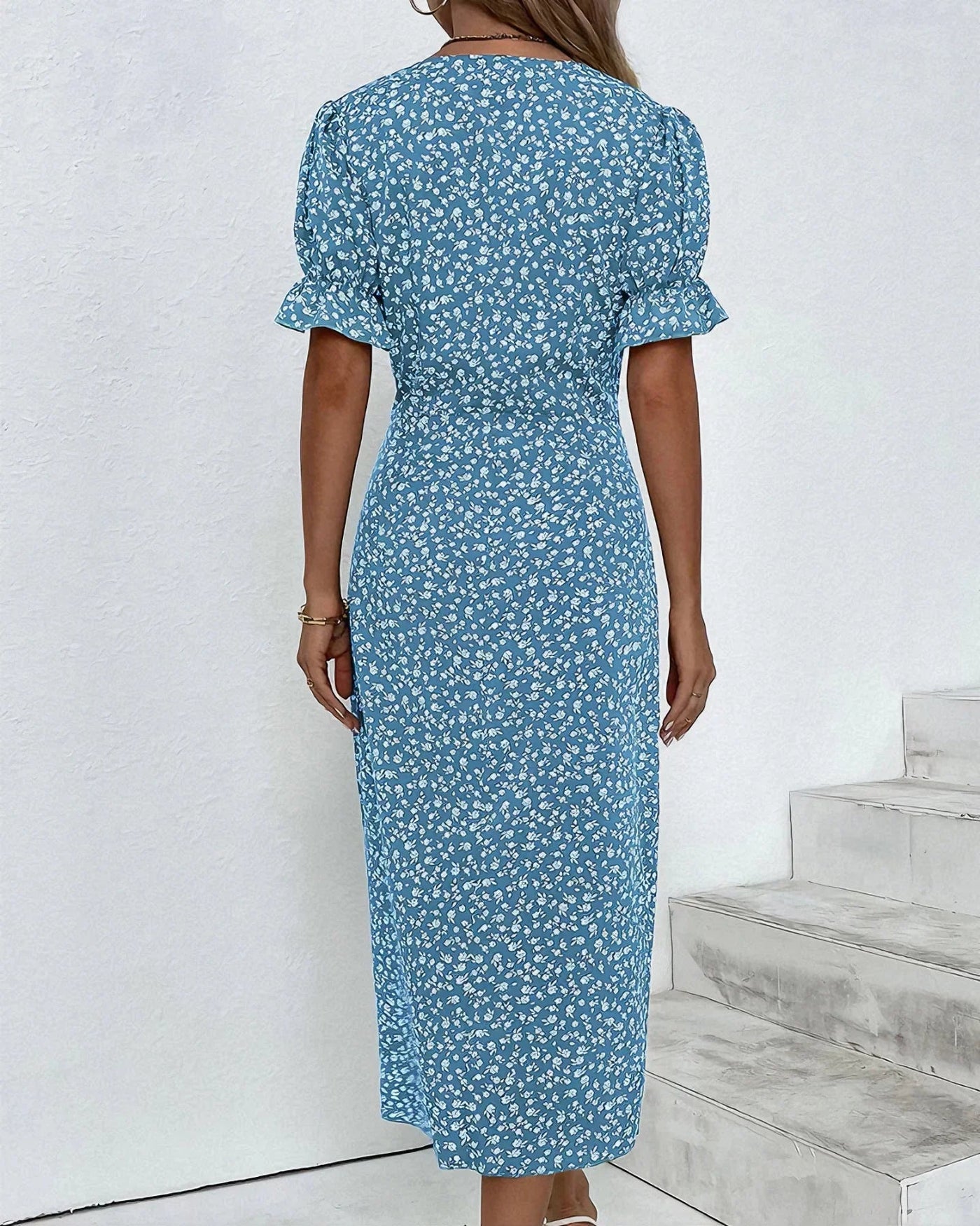 TINE | VESTIDO DE MANGA CORTA FLORAL