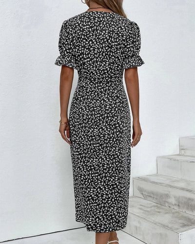 TINE | VESTIDO DE MANGA CORTA FLORAL