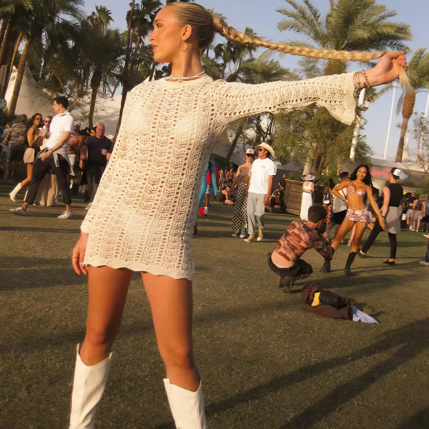 CALIPSO | VESTIDO DE GANCHILLO FLORAL