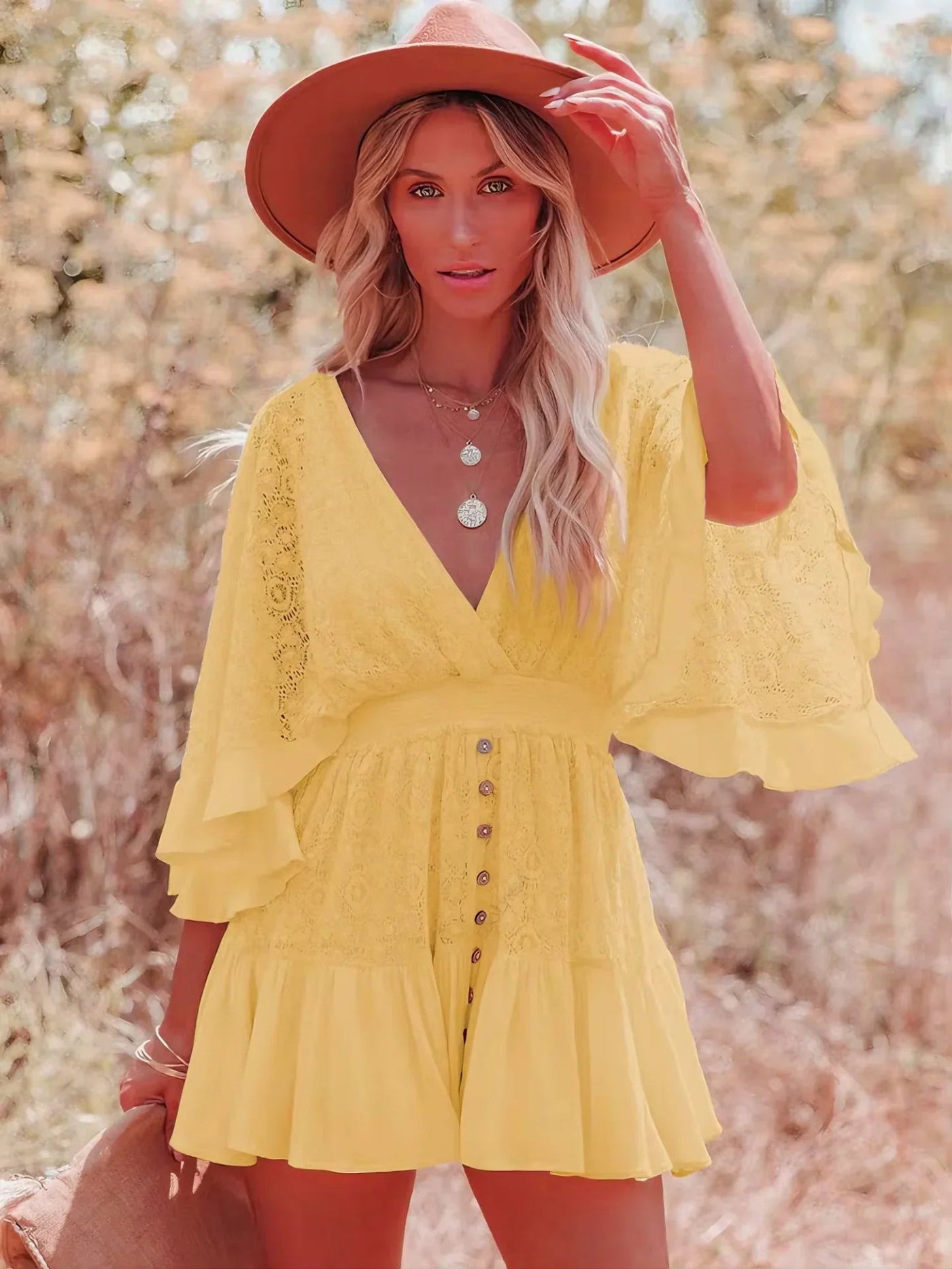 TALIA | VESTIDO MINI BOHEMIO