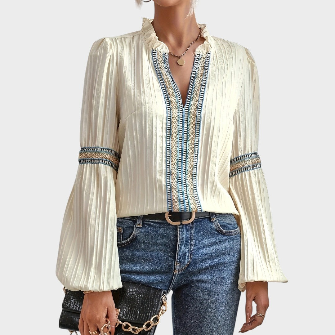 Isla | Blusa vintage con cuello en V