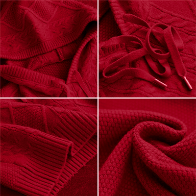 Emily | Sudadera con Capucha de Punto Cableado