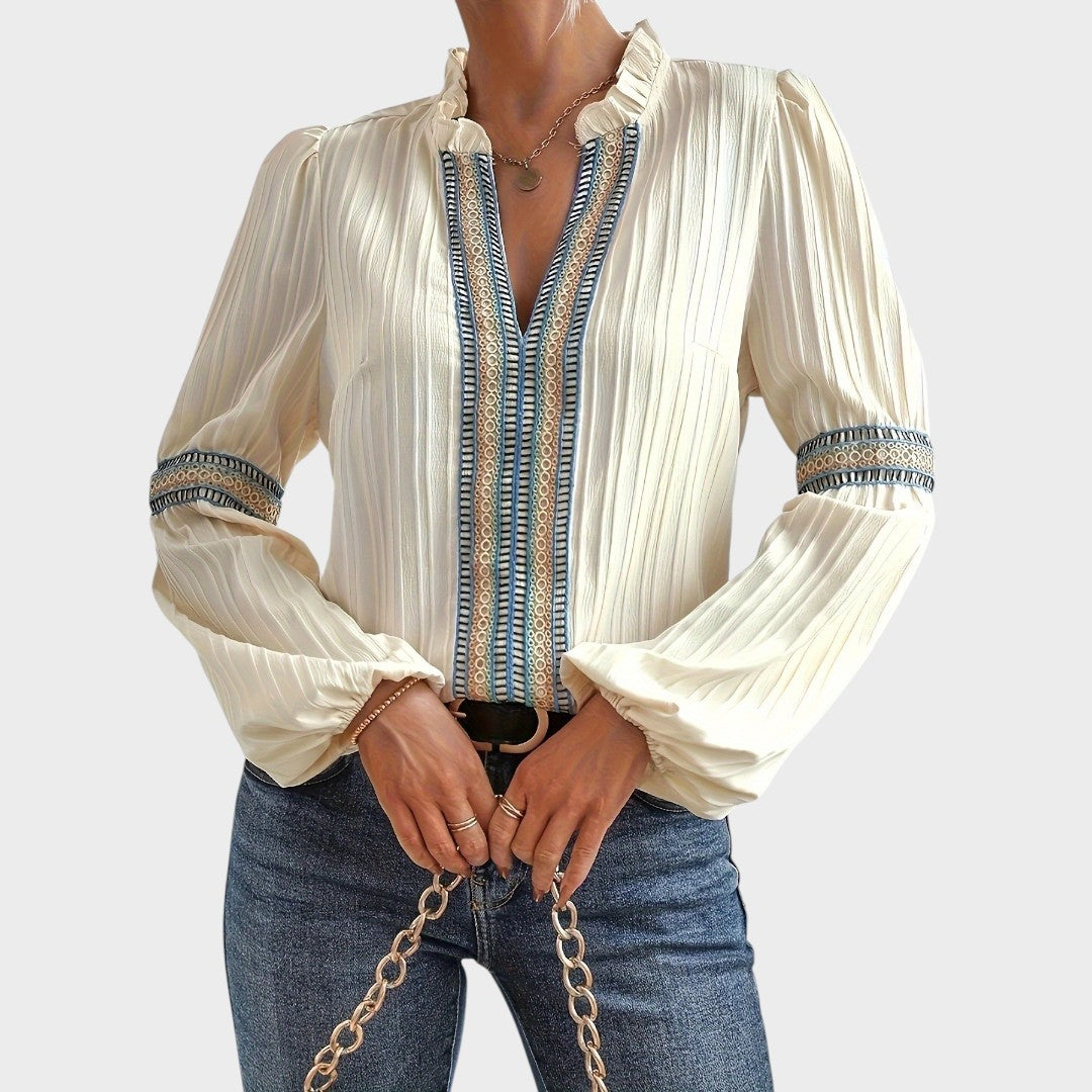 Isla | Blusa vintage con cuello en V